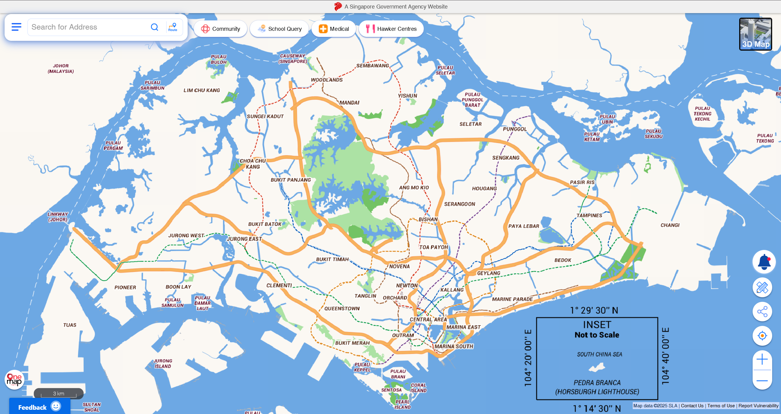 Singapore Area Map